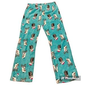 SO Teal Owl Print Pajama Pants
